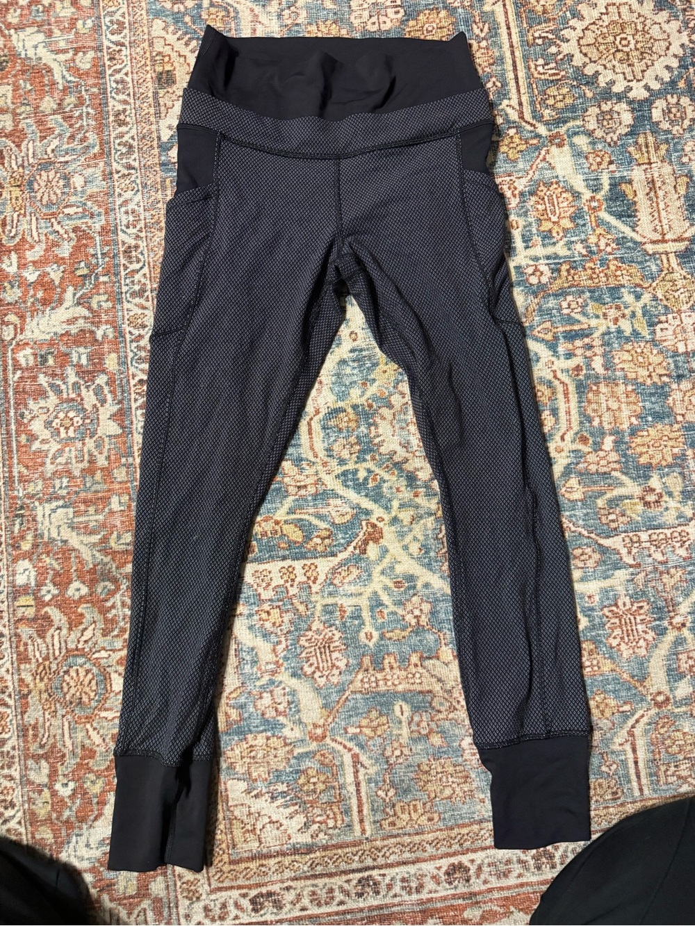 lululemon athletica Black Microdot High-Rise Leggings with Side Pockets